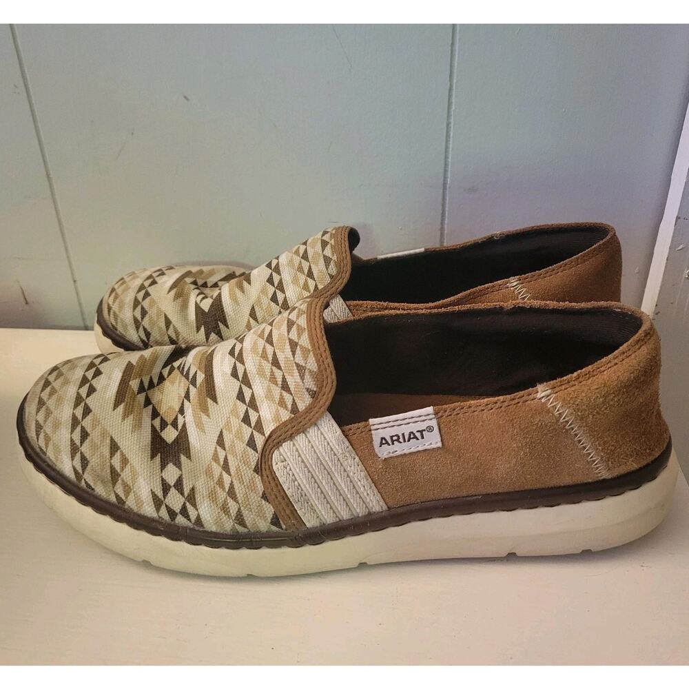 Ariat Womens Sz. 10B Cruiser Aztec Print Slip-on Shoes Leather/Textile